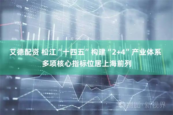 艾德配资 松江“十四五”构建“2+4”产业体系 多项核心指标位居上海前列